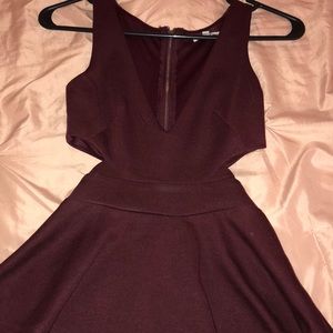 Burgundy Peplum